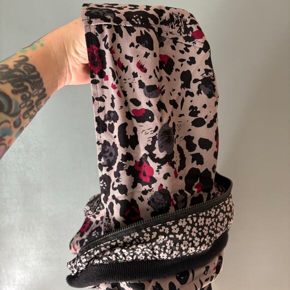 Unique WOMEN'S XL Animal Print Lavender Purple Zip Jacket Hooded Asian Cotton - Picture 14 of 16